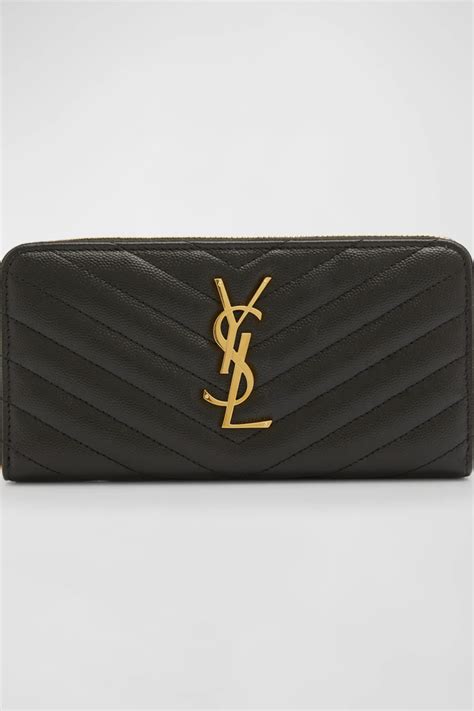 ysl monogram zip around wallet review|ysl zipper wallet.